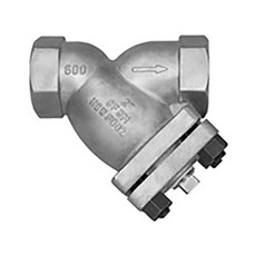  Titan Flow Control YS81BS0250 2 1/2 Inch Y Strainer, Stainless Steel, ANSI Class 600, Threaded Ends, Bolted Cover, Plugged Blow-off 