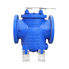  Titan Flow Control BS55I1200 12 Inch Basket Strainer, Cast Iron, ASME Class 125, Flanged Ends, Quick Open Cover, Epoxy Painted 