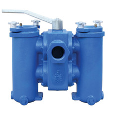  Titan Flow Control DS595I0150 1 1/2 Inch Duplex Strainer, Cast Iron, ASME Class 125, Threaded Ends 