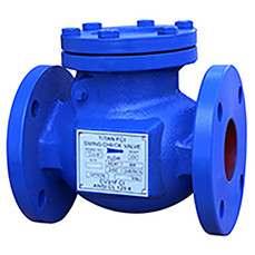  Titan Flow Control CV31FIIBB0400 4 Inch Check Valve, Flanged Ends, Cast Iron Body, Buna-N Seat, No Weight and Lever 