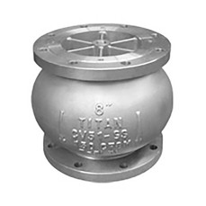  Titan Flow Control CV51SSM1400 14 Inch Check Valve, Center Guided Silent Globe Type, Stainless Steel Body, Metal Seat 