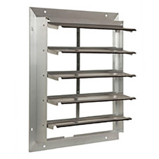 Soler And Palau EAS30-RF 30 In X 30 In Automatic Wall Shutter, Aluminum Blade, Single Panel, Rear Flange 