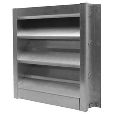  Soler And Palau GFL24 24 In X 24 In Fixed Louver, Galvanized Steel Blade 