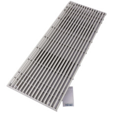  Amana PGK01TB Horizontally Louvered Polymer Exterior Grille With Enclosed Ends - Stonewood Beige 