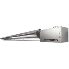 duraSchwank SPW-110-30-AL Radiant Tube Heater, Propane, 120V Burner, 24V Controls, 110,000 BTUH, 30 Ft Straight Tube, 1 Stage