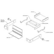 Krueger DFLCAP-15-02-FF-441 1/2 Inch, 2 Slot, 1/2 Inch Flange Both Sides End Cap, British White