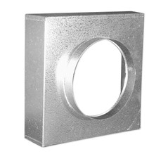 Krueger SRAC325-07-16 16 In X 16 In Square Neck To 7 Inch Round Neck Steel Adapter