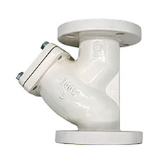 Titan Flow Control YS58ND0200 2 Inch Y Strainer, Ductile Iron, ASME Class 150, Flanged Ends, Epoxy Painted, Bolted Cover, Plugged Blow-Off, NSF, UL Listed