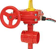 Titan Flow Control BF77UGDEE0250 2 1/2 Inch Butterfly Valve, Ductile Iron Body, Grooved Ends, Ductile Iron EPDM Coated Disc, EPDM Seat, Fire Protection