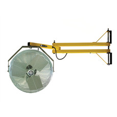  TPI 60-LDF-TE 18 Inch High Velocity Fan Mounted On 60 Inch Pivoting Arm, 1/8 HP, 3 Speed, 1800 CFM, 115V/1Ph 