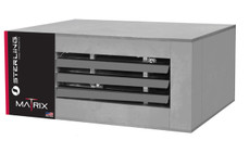 Sterling XH050A1PS111 Matrix Propane Unit Heater, 115V, Stainless Steel, 50000 BTUH Input, 1 Stage, ODP Motor, 0-4999 Ft. Elev.