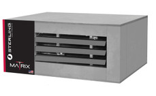 Sterling XH200A1NT111 Matrix Natural Gas Unit Heater, 115V, Stainless Steel, 200000 BTUH Input, 1 Stage, ODP Motor, 5000-11999 Ft. Elev.