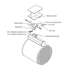  Norseman AC-CM-01 Ceiling Mounting Kit 