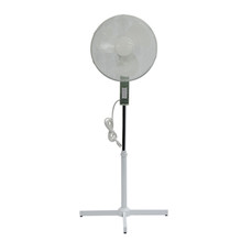  TPI OSF-16 16 Inch Oscillating Stand Fan, White, 3 Speed, 1530 CFM, 120V/1Ph 
