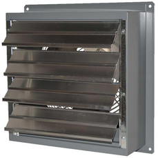  Canarm S16-E2 Shutter Wall Mounted Direct Drive Exhaust Fan 2380/1640CFM At 0" Static 115V 1/4HP 3.4A 