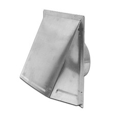  Continental Fan WC100 4 Inch Aluminium Duct Wall Cap, 4 Inch To 3 Inch Reducer 