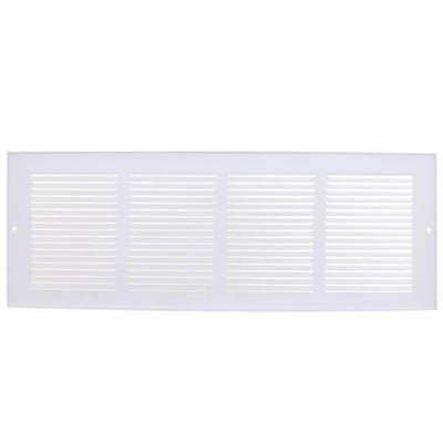 Supco 20" x 6" (Wall Opening Size) White Return Air Grille (650 Series) 