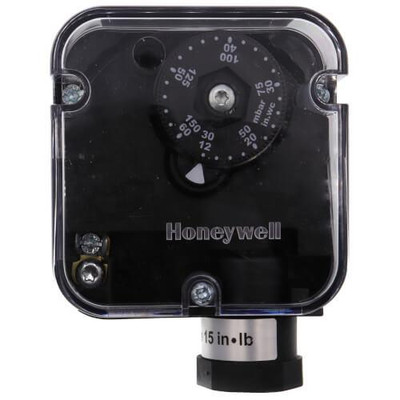 Honeywell 1/4" NPT Mount Pressure Switch, Auto Reset, 12" - 60" W.C. 