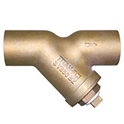  Titan Flow Control YS56BZ0038 3/8 Inch Y Strainer, Cast Bronze, ANSI Class 125, Solder Ends, Gasketed Caps, Plugged Blow-off, Min Order Qty 10 