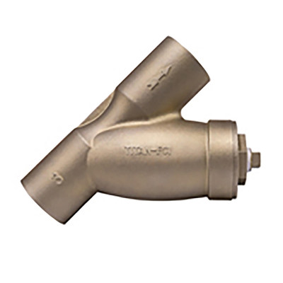  Titan Flow Control YS56EB0200 2 Inch Y Strainer, Eco-Brass, ANSI Class 125, Solder Ends, Gasketed Caps, Plugged Blow-off 