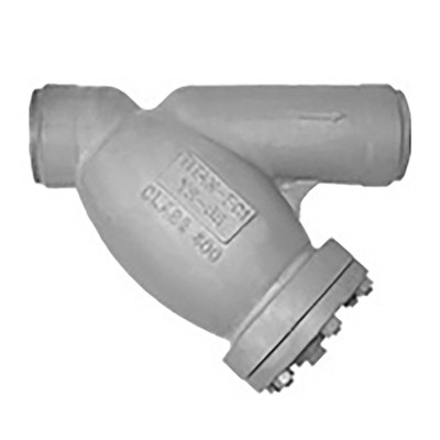  Titan Flow Control YS65C0800 8 Inch Y Strainer, Carbon Steel, ANSI Class 600, Butt Weld Ends Sch. 80, Bolted Cover, Epoxy Painted, Plugged Blow-off 