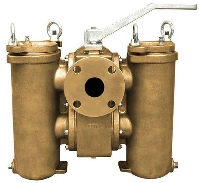  Titan Flow Control DS696AB0300 3 Inch Duplex Strainer, Aluminum Bronze, ASME Class 150, Flanged Ends 