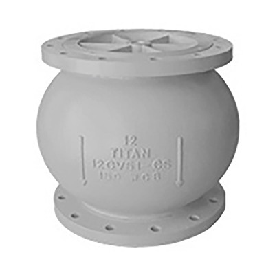  Titan Flow Control CV51CSM0400 4 Inch Check Valve, Center Guided Silent Globe Type, Carbon Steel Body, Metal Seat 