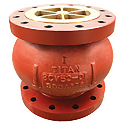  Titan Flow Control CV52DSM0600 6 Inch Check Valve, Center Guided Silent Globe Type, Ductile Iron Body, Stainless Steel Seat 