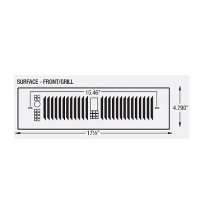  King Electric KTW-TG-SS KTW Accy Surface Trim Grill Stainless Steel 