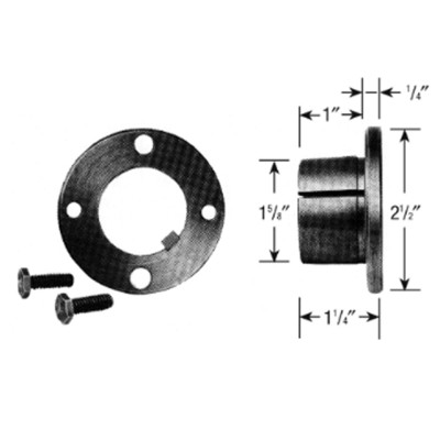 Lau 60331507 H-Style Split Tapered Bushing, 7/8 Inch Bore Size Image 1