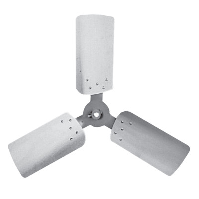 Lau 61093701 T16E06G3027TAPCW 30 Inch Diameter 3 Blade Large Steel Heavy Duty Propeller, Mill Galvanized Steel Image 1