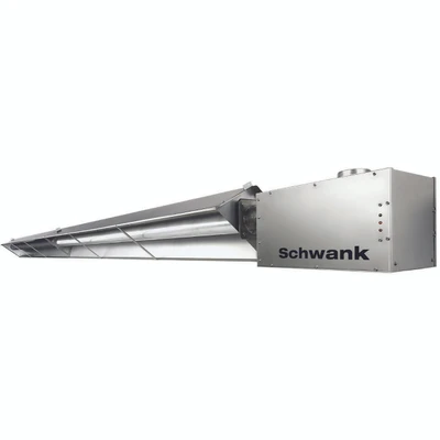duraSchwank SPW-110-40-AL Radiant Tube Heater, Propane, 120V Burner, 24V Controls, 110,000 BTUH, 40 Ft Straight Tube, 1 Stage