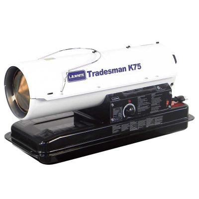  LB White Tradesman K75 Heater, Kerosene 75000 BTU/HR 