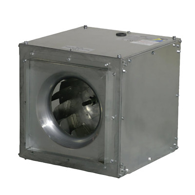  Soler And Palau SQD8251CS Square Inline Direct Drive Centrifugal Duct Fan 706CFM And 10.5 Sones At 0.25 Inches Static 208-230V 1PH 1/4HP 