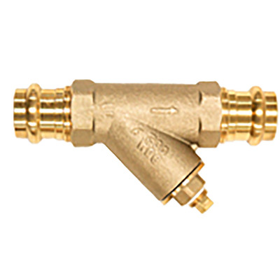 Titan Flow Control YS57NB0200 2 Inch Y Strainer, Naval Brass, ASME Class 200, Press-Connect Ends, Plugged Blow-Off