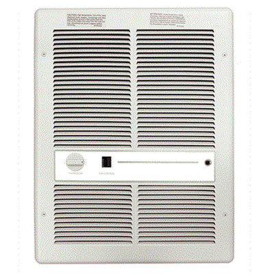  Markel E3312T2SRPW Fan Forced Wall Heater, White Color, With Thermostat And Summer Fan Switch, 1000 Watts, 120V/1Ph 