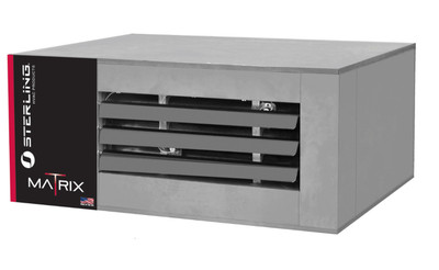 Sterling XH200A1NS111 Matrix Natural Gas Unit Heater, 115V, Stainless Steel, 200000 BTUH Input, 1 Stage, ODP Motor, 0-4999 Ft. Elev.