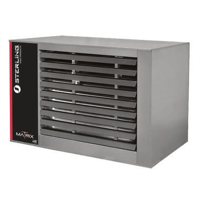 Sterling XH300A1PS111 Matrix Propane Unit Heater, 115V, Stainless Steel, 300000 BTUH Input, 1 Stage, ODP Motor, 0-4999 Ft. Elev.