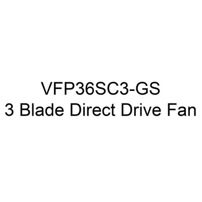  J&D Manufacturing VFP36SC3-GS 36 Inch Fiberglass Exhaust Fan With Cone, Poly Shutter, 7,492 CFM, Direct Drive, 230/460V/3Ph 