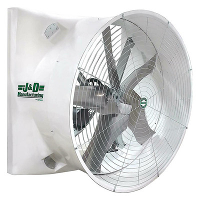  J&D Manufacturing VMA72A5C33-E 72 Inch Exhaust Fan With Cone, Aluminum Shutter, 40,121 CFM, Belt Drive, 230/460V/3Ph 