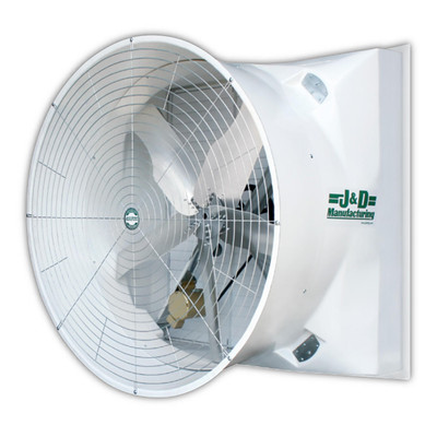  J&D Manufacturing VMSA72A5C31 72 Inch Exhaust Fan With Cone, Aluminum Shutter, 40,792 CFM, Belt Drive, 230V/1Ph 