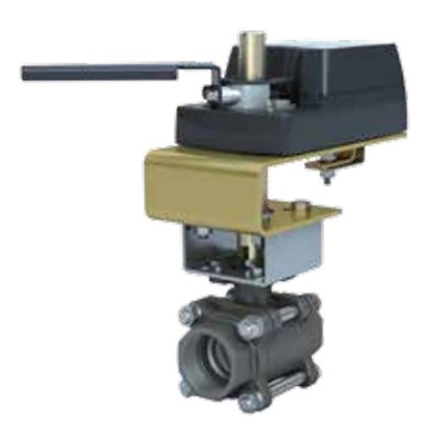Bray Commercial Bray BV125-CS3-15/DM24-280 2 Way Ball Valve, 1-1/4 Inch, 24 VAC / VDC Non-Spring Return Actuator 