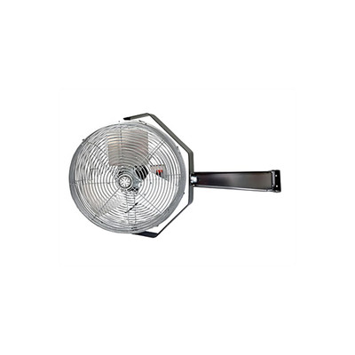  TPI U-12-TE-W 12 Inch Industrial Mounted Workstation Fan With Mounting Arm, 1/12 HP, 3 Speed, 900 CFM, 120V/1Ph 