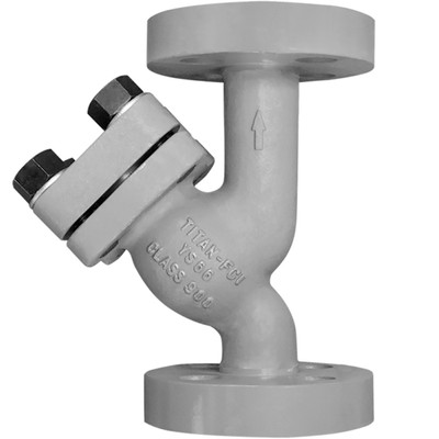 Titan Flow Control YS66C0200 2 Inch Y Strainer, Carbon Steel, Flanged Ends, Raised Face, Epoxy Painted