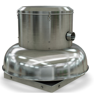 Canarm ALX150-DB 15 Inch Belt Drive Spun Aluminum Exhauster Downblast Roof Fan, Motor And Drives NOT Included