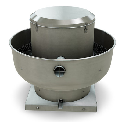 Canarm ALX180-UB 18 1/4 Inch Belt Drive Spun Aluminum Exhauster Upblast Roof Fan, Motor And Drives NOT Included