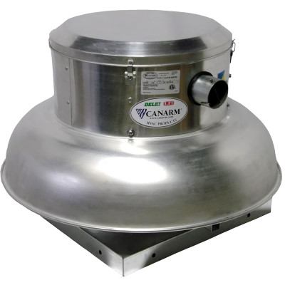 Canarm ALX120-DD033V Direct Drive Downblast Roof Exhaust Fan, 1300 CFM, 115/230V/1Ph, 1/3 HP