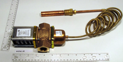  Johnson Controls V47AC-3C 3/4" Temperature Actuated Regulating Water Valve 115/180F 