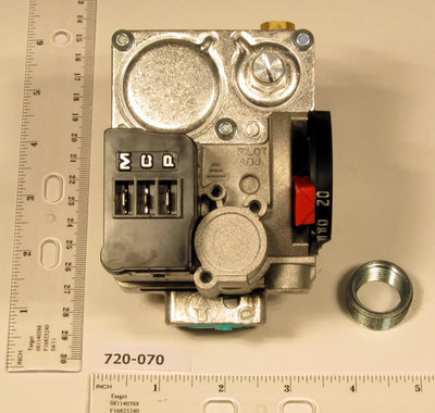  Robertshaw 720-070 24v 1/2" X 3/4" Pilot Ignition Gas Valve,slow-opening Straight-thru Pattern 150, 