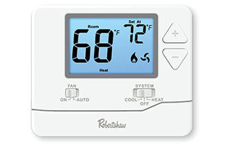  Robertshaw RS8110 24V/Millivolt Non Programmable Digital Single Stage Conventinal/Heat Pump Thermo 
